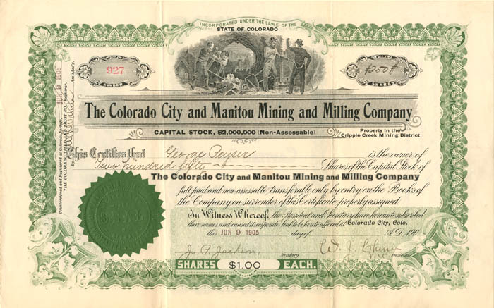 Colorado City and Manitou Mining and Milling Co.